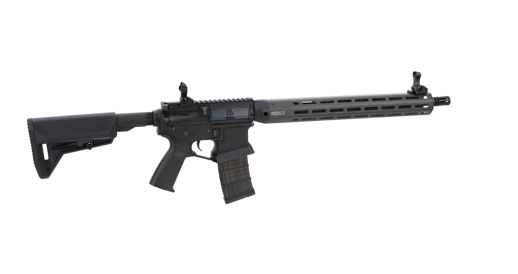 King Arms x Lancer Systems airsoft Carbine L15 LCH7 15" Real Carbon Black-1