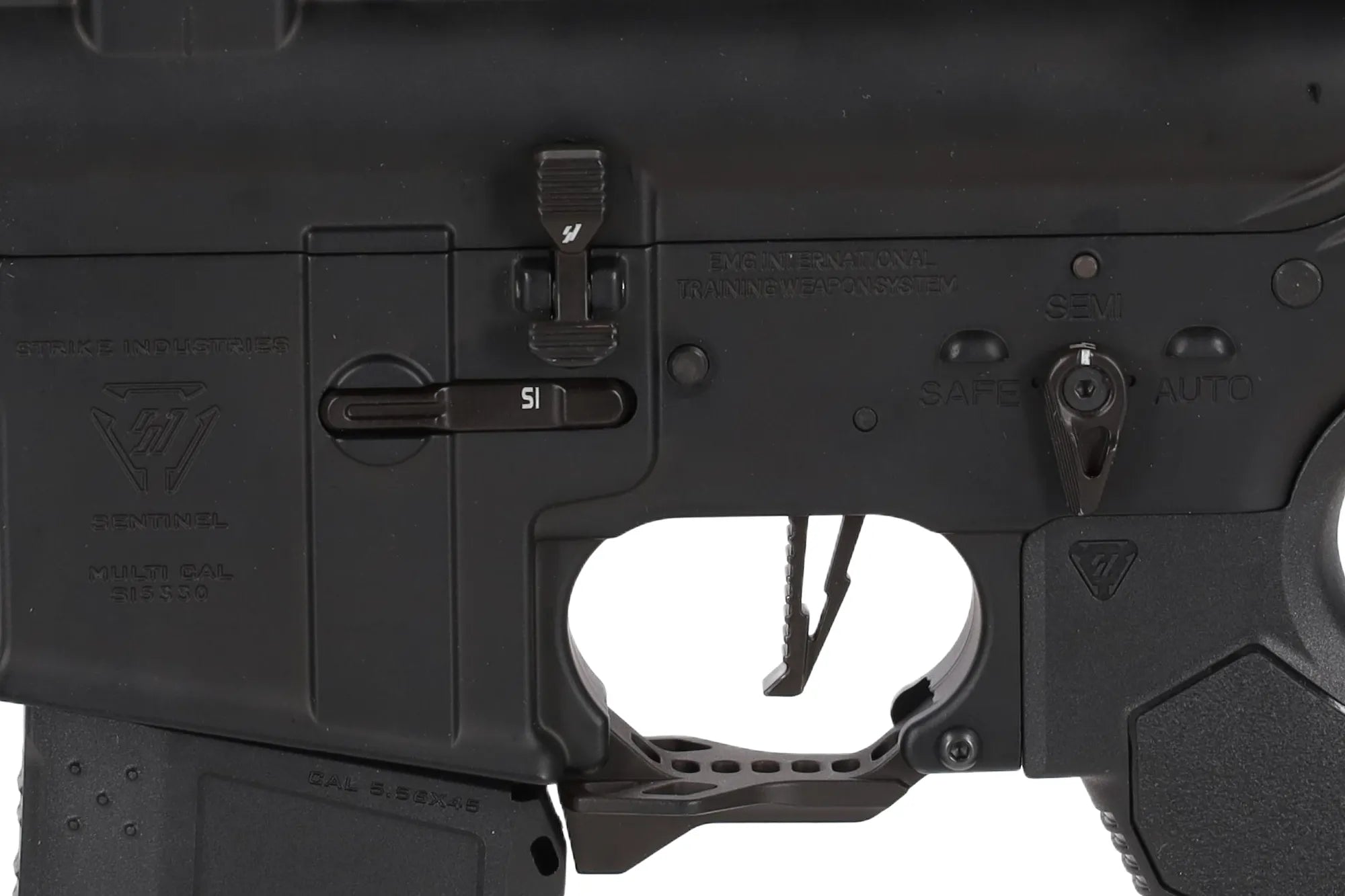 King Arms x Strike Industries Sentinel GRIDLOK® 11" Aster SE ETU Black and Gold airsoft Carbine