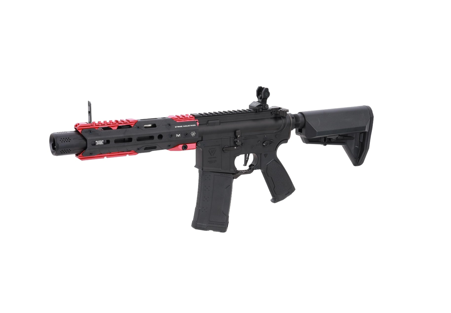 King Arms x Strike Industries Sentinel GRIDLOK® 8.5" Aster SE ETU Black and Red airsoft Carbine