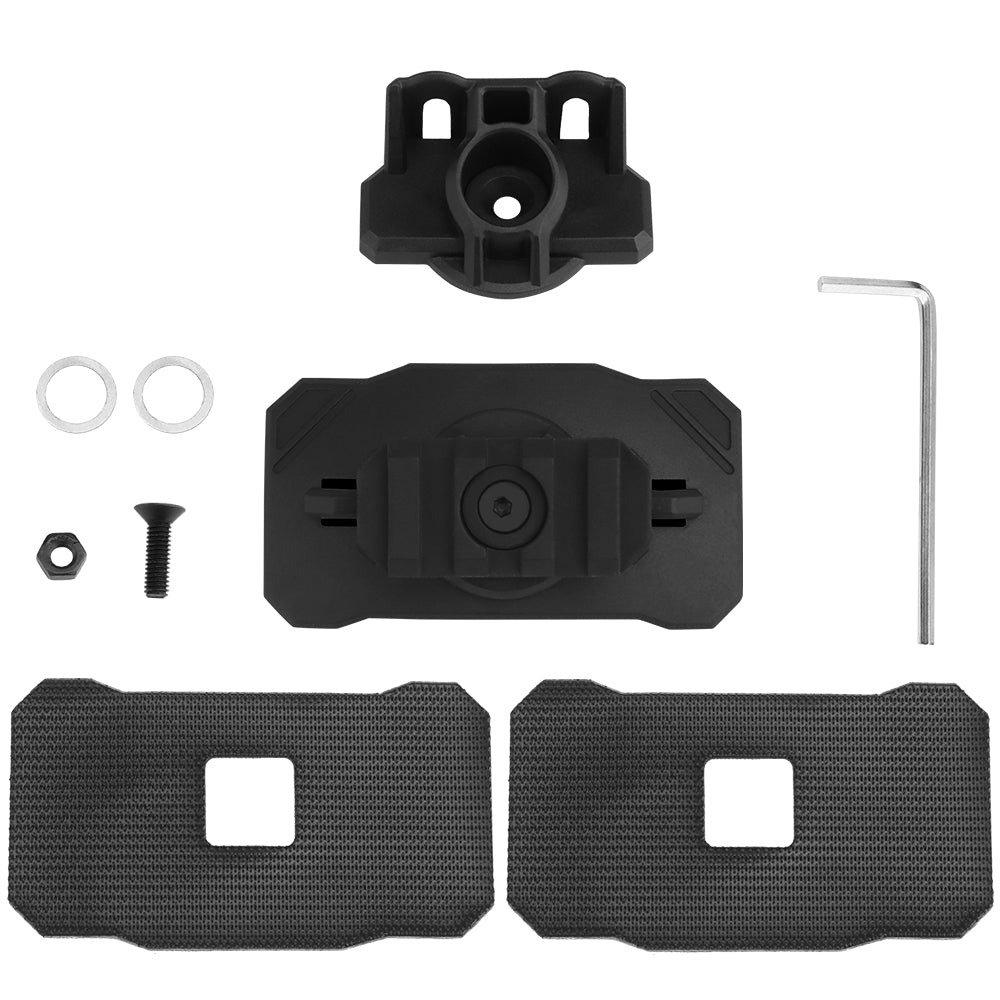 Universal flashlight mount for helmet Black