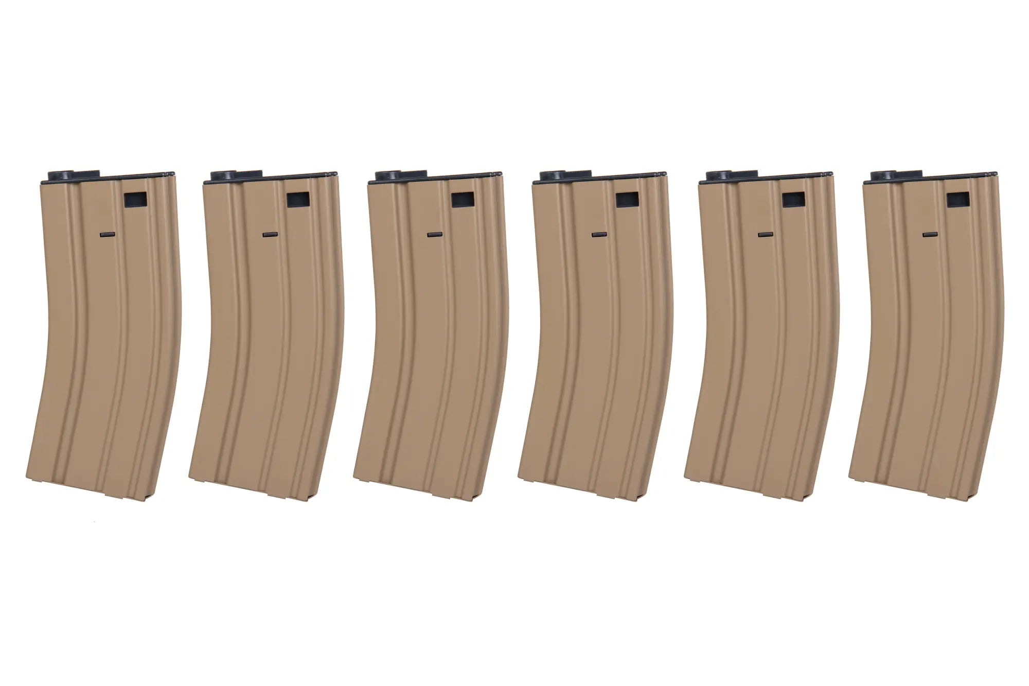 Pack of 6 M4 LowCap 70 rounds magazine | tan