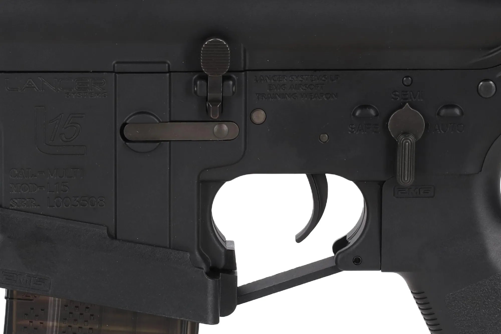 King Arms x Lancer Systems airsoft Carbine L15 LCH7 12" Faux Carbon Black-1