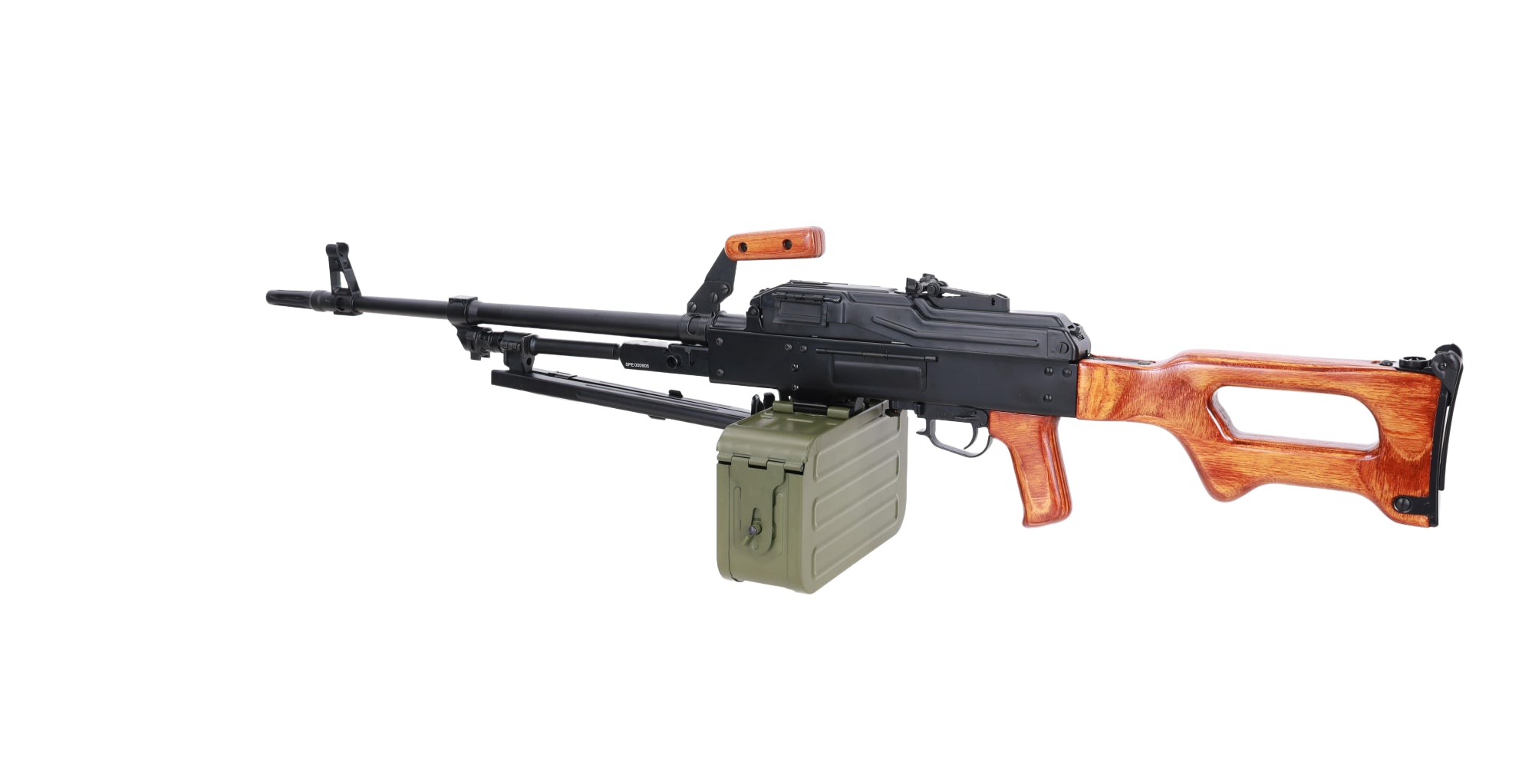 Specna Arms x A&K SA-PKM EDGE™ airsoft machine gun with wooden components-1