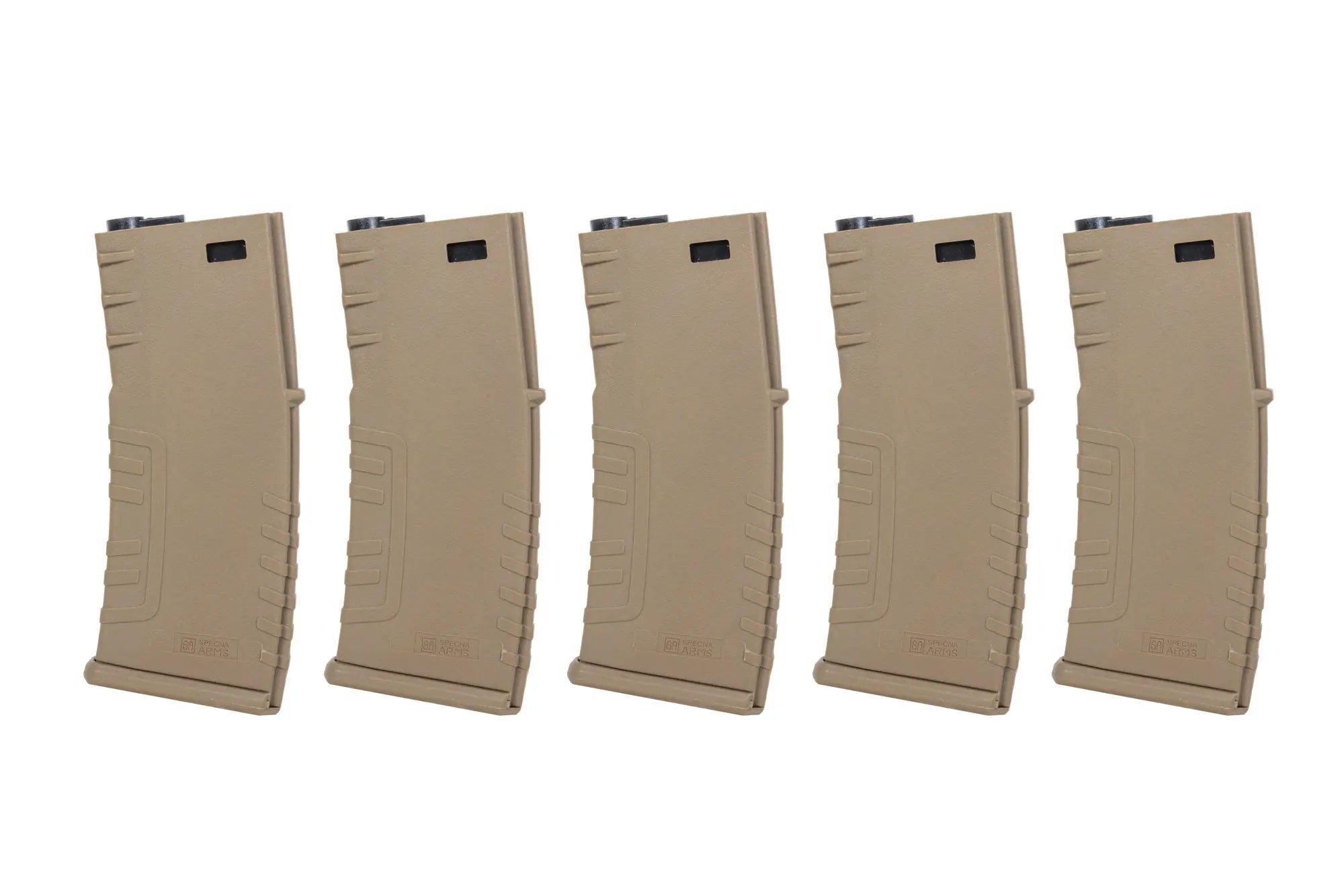 Set of 5 polymer mid-cap magazines 120 rounds Dark Earth