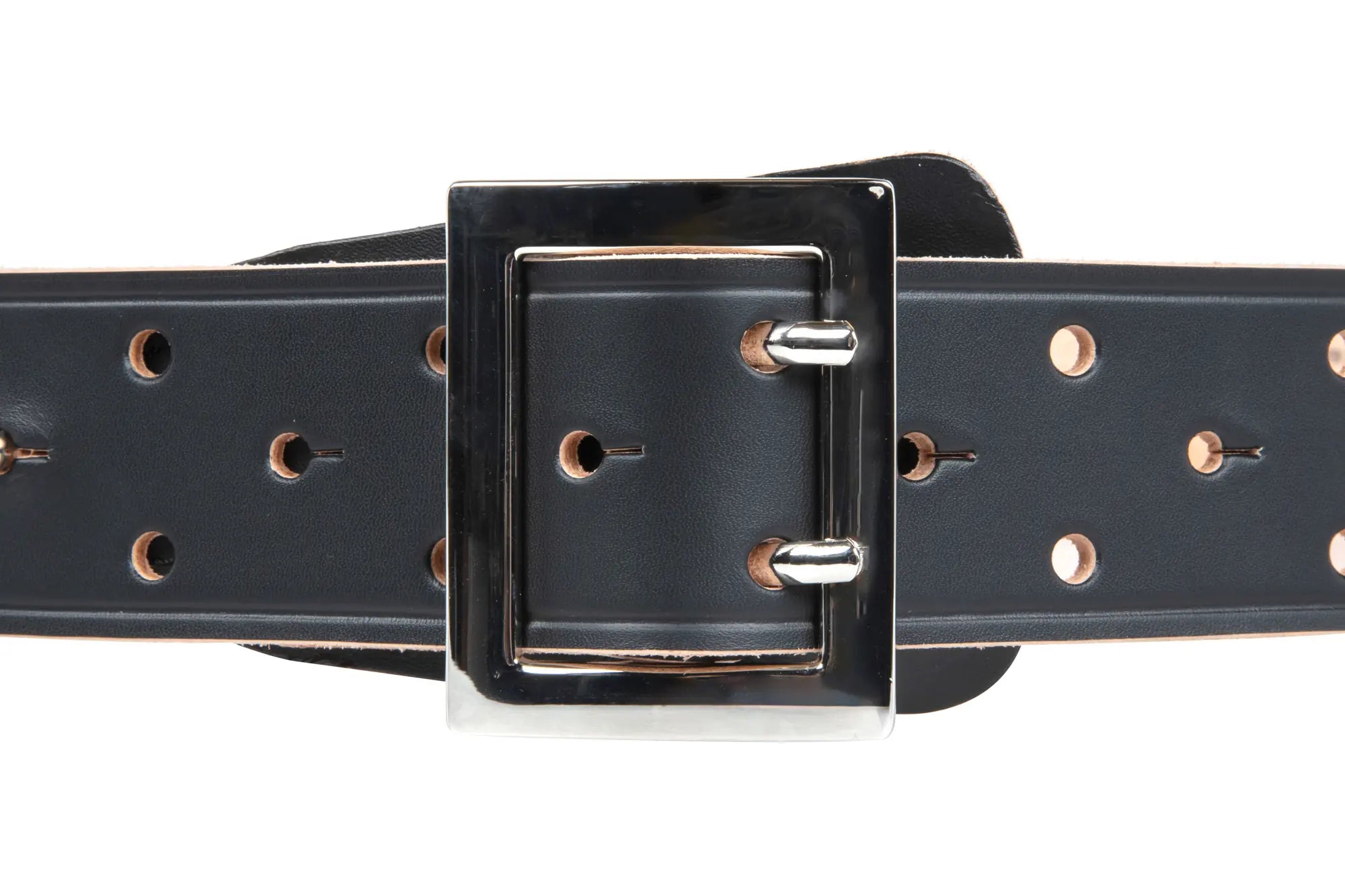 Hada Military Men's Belt Officer Ruby Black