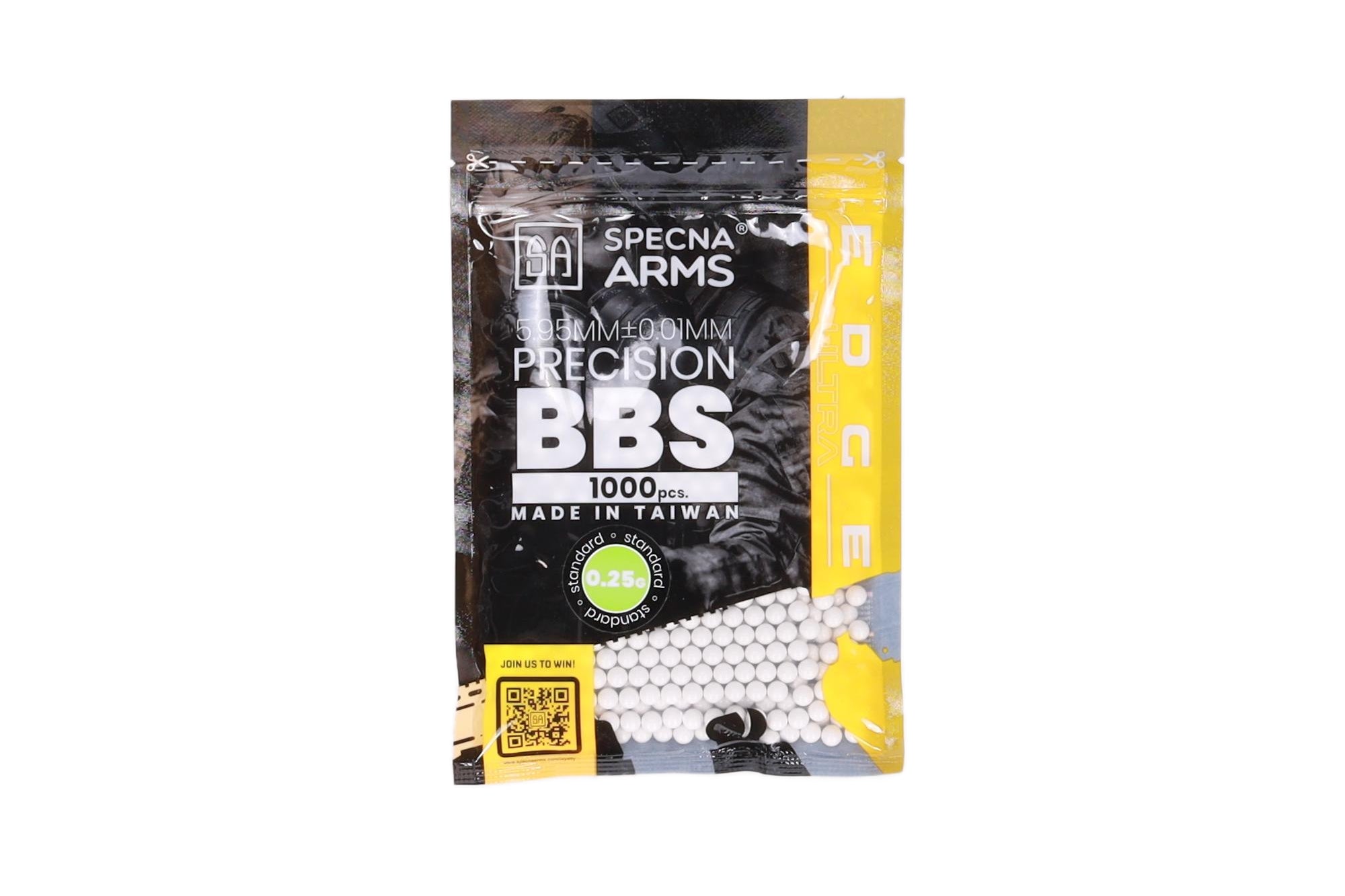 0.25g EDGE ULTRA precision BBs - 1000 pcs - white