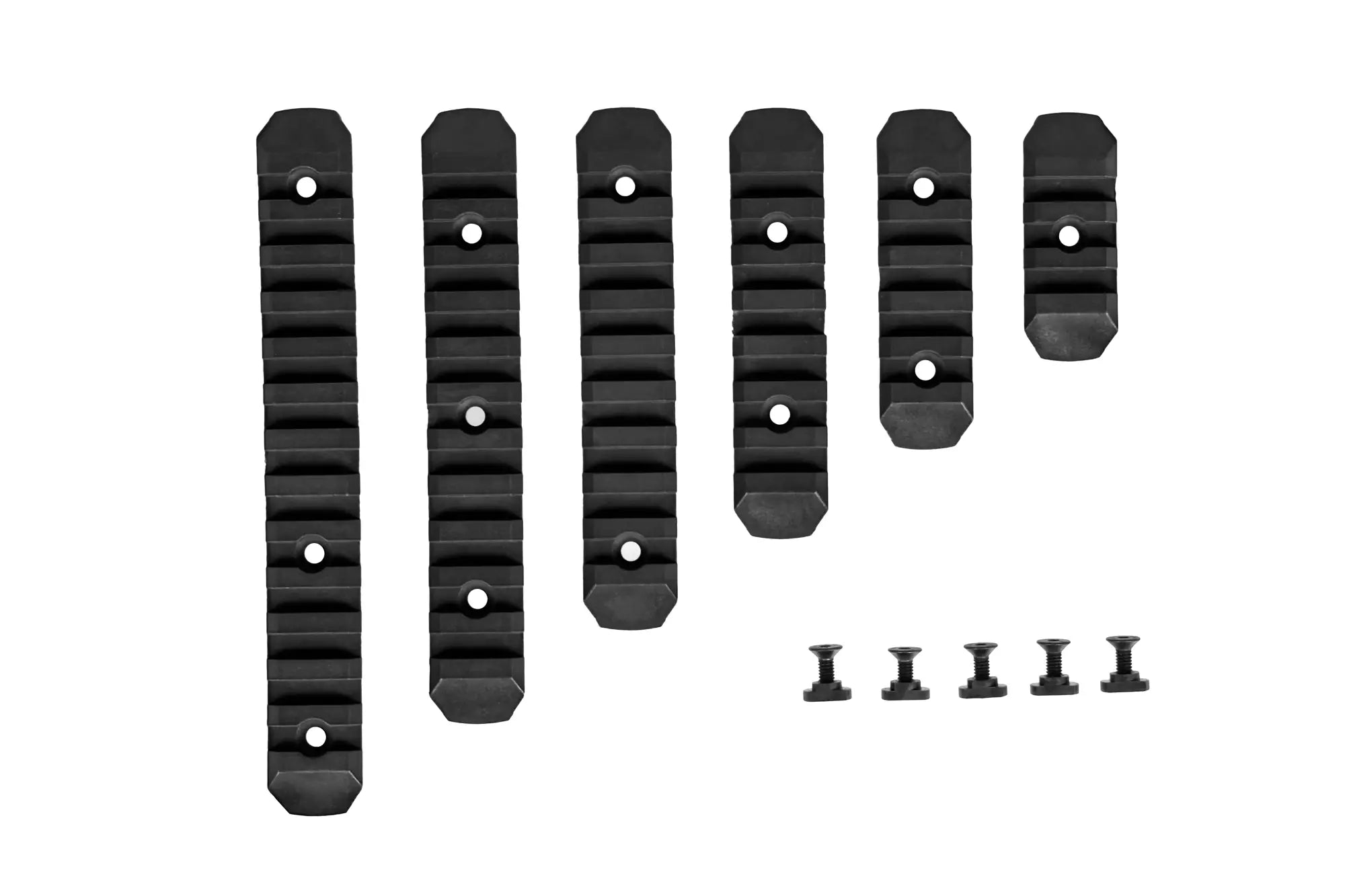 Set of 6 polymer RIS rails for M-LOK Black