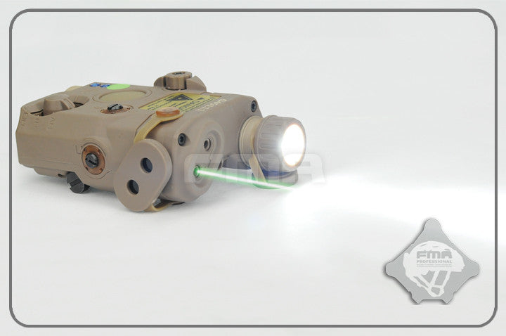 FMA AN/PEQ15 LA-5 IR Upgrade Version (LED / IR Flashlight, Green Laser) - Tan