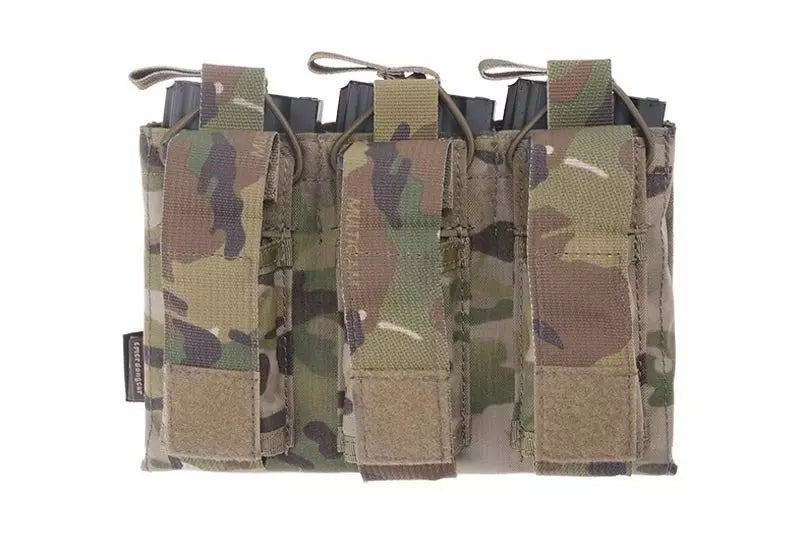 Triple Open Top Pouch for M4/M16 + Pistol Magazines - Multicam-1