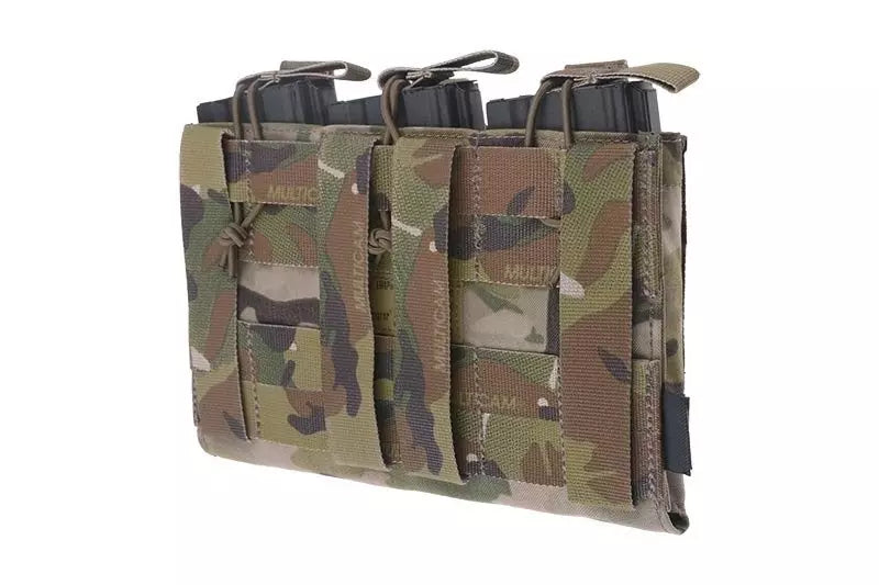 Triple Open Top Pouch for M4/M16 + Pistol Magazines - Multicam-2
