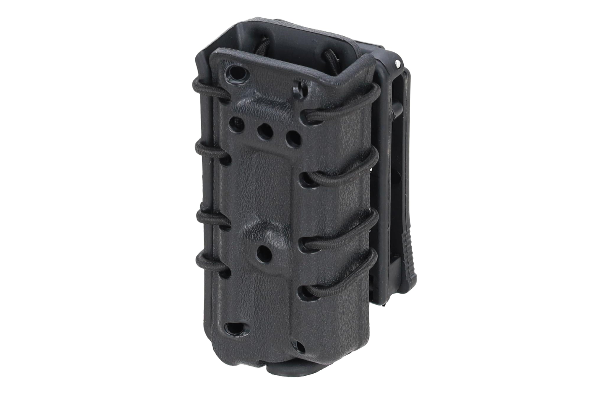 SaTac Open V B Pistol Magazine Pouch No Flap Quick Draw Polymer Black For Fast Magazine Access
