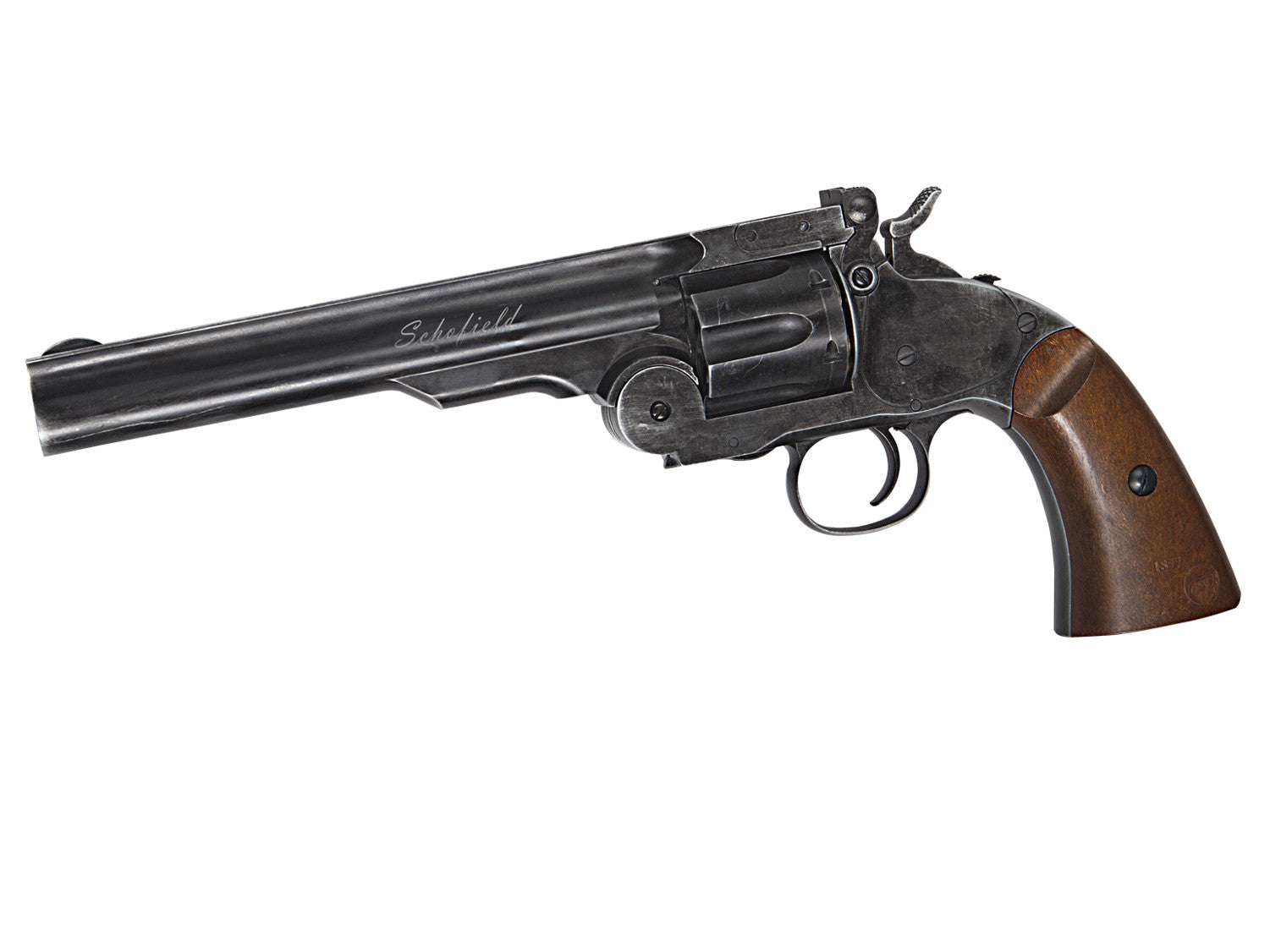 ASG Schofield 6" Gas Revolver, 4,5mm Steel BBs - Black