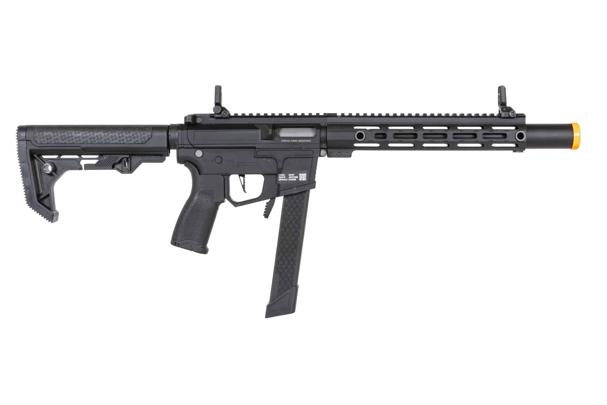 Airsoft Replica SA-FX02 FLEX HAL ETU machine gun with orange flash hider