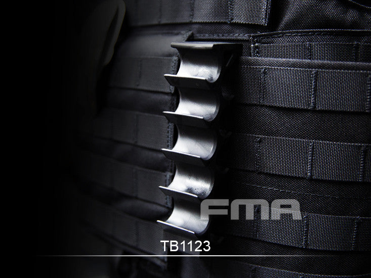 FMA 12GA Shotgun Shell Holder for Belt / MOLLE - Black