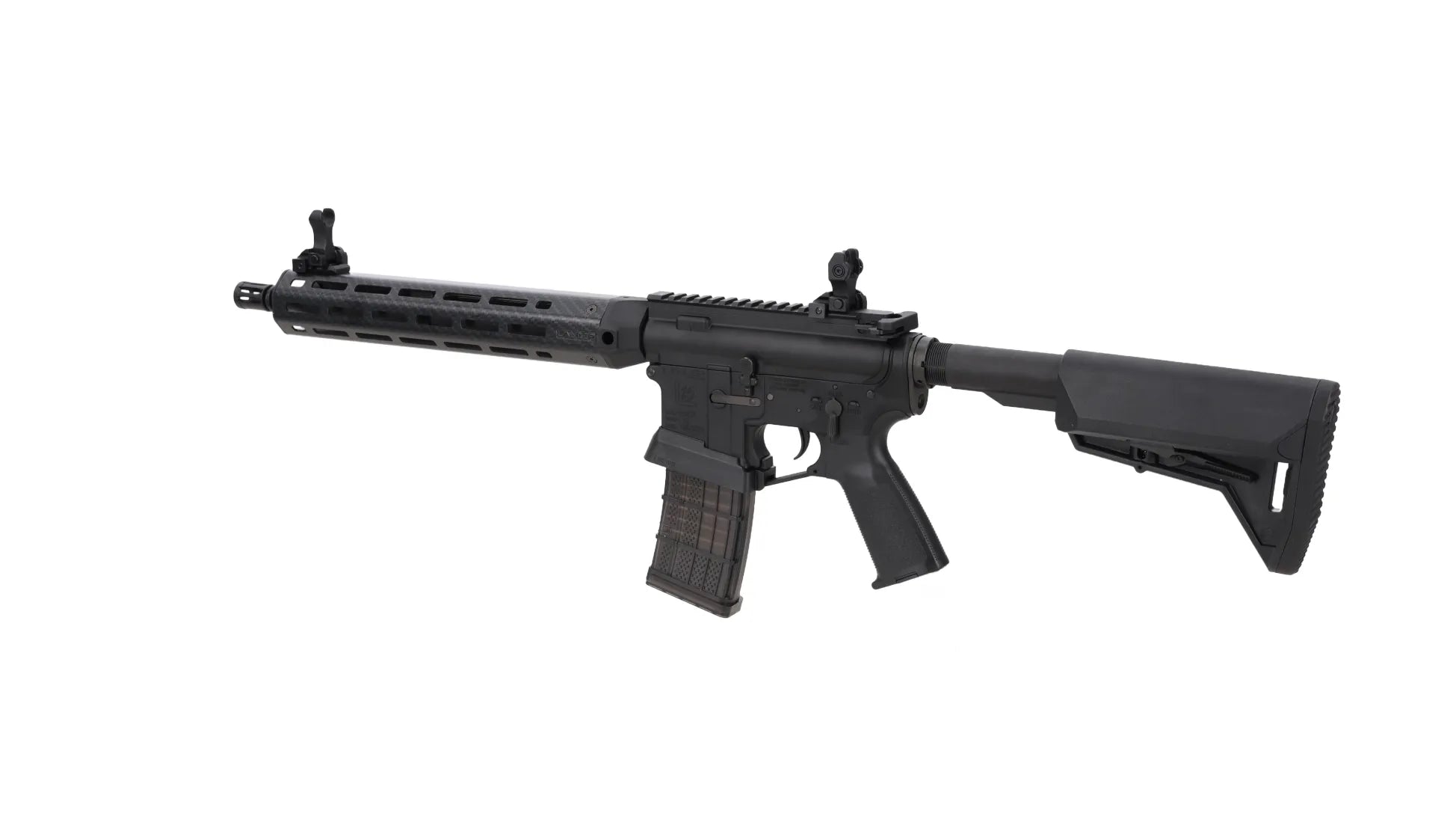 King Arms x Lancer Systems airsoft Carbine L15 LCH7 12" Faux Carbon Black-2