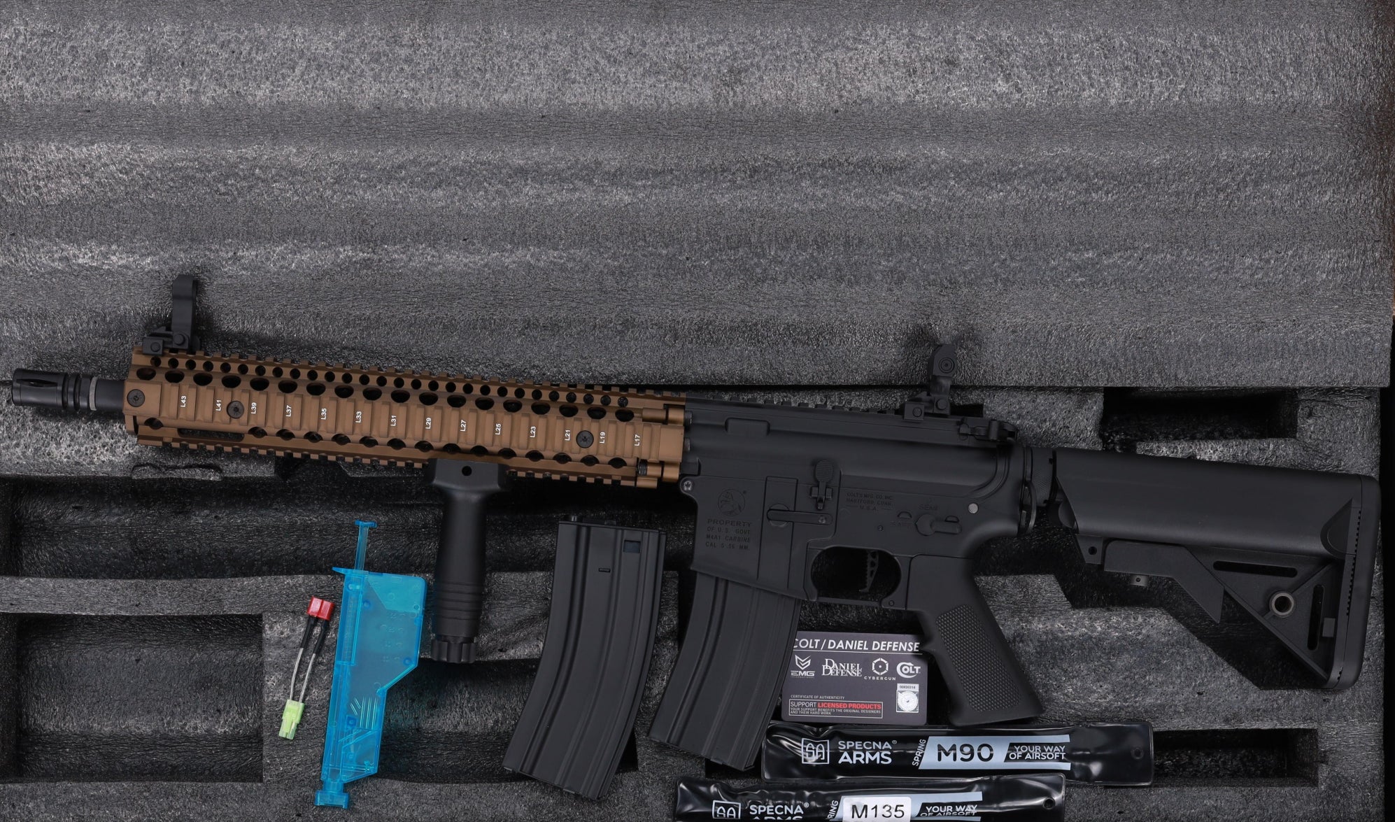 Specna Arms Colt x Daniel Defense MK18 SA-P26 PRIME BLDC AEG Assault Rifle 14.5" – Chaos Bronze-1