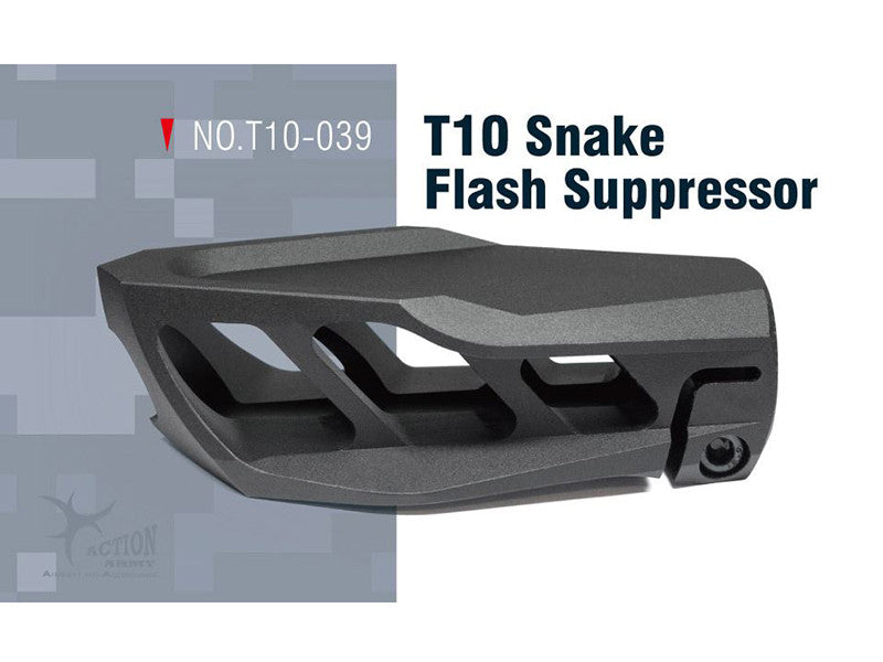 AA Aluminum Flash hider SNAKE T10, 14-mm CCW - Black