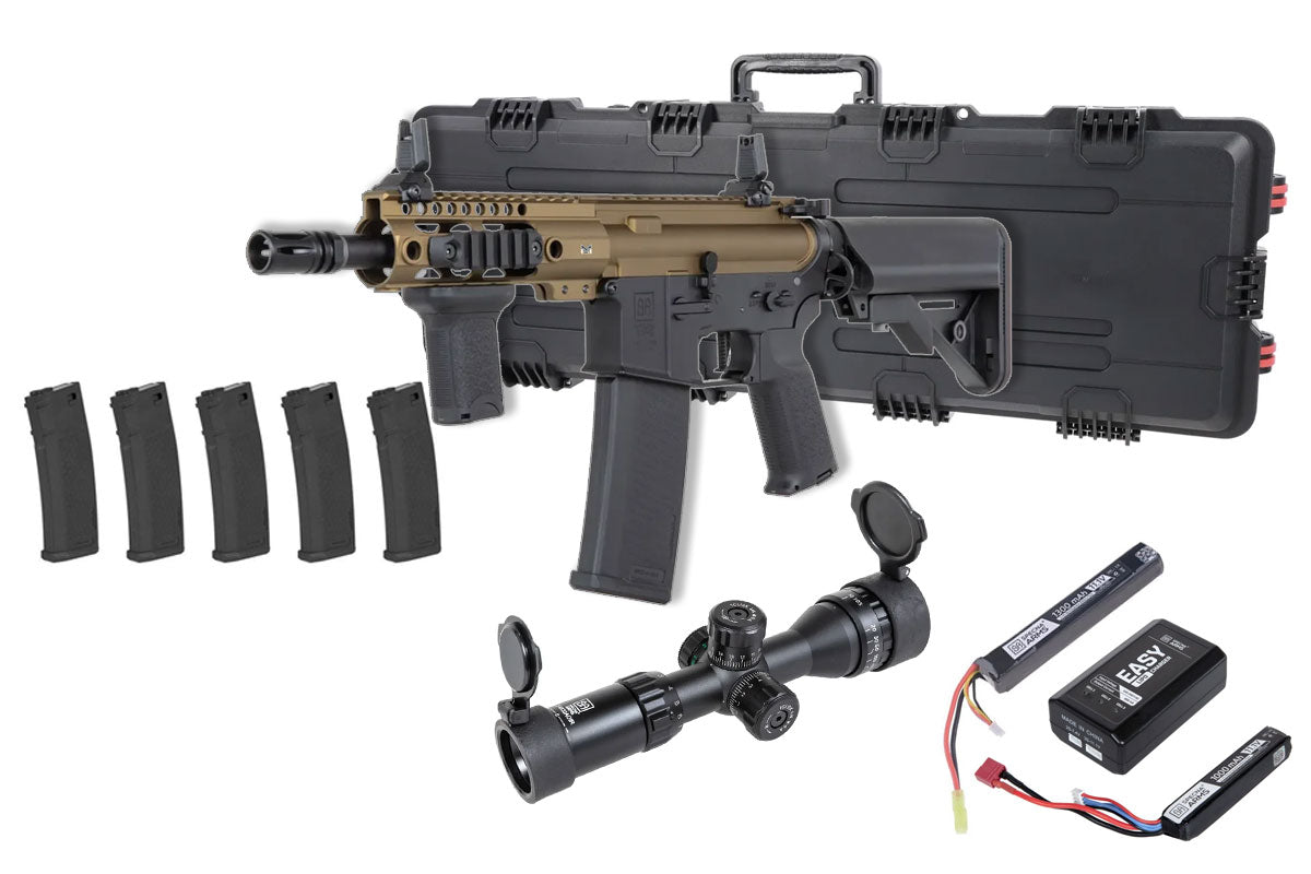 Specna Arms SA-P21 Prime Premium Airsoft Bundle - Rifle, Optic, Batteries, Magazines and Case