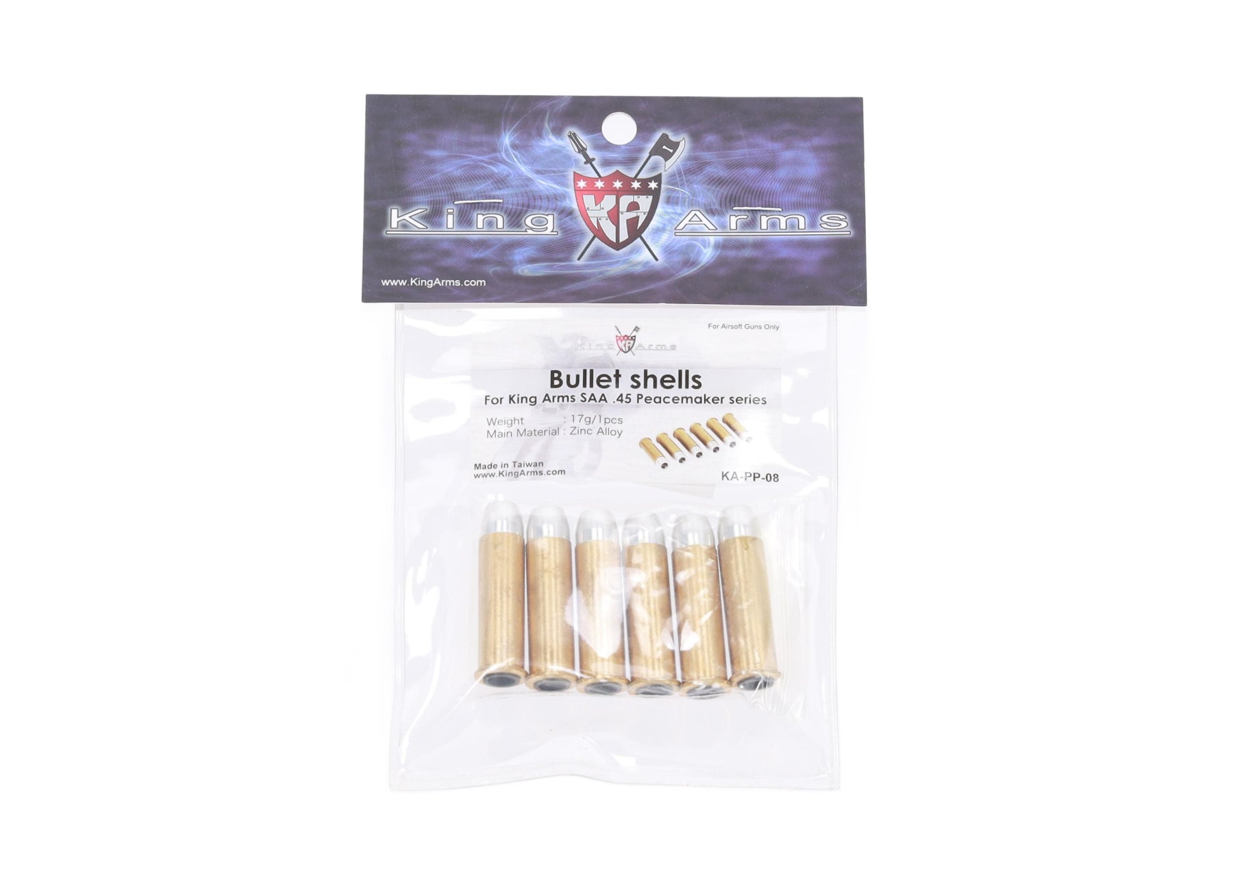 King Arms set of 6 shells for SAA .45 Peacemaker revolvers-1