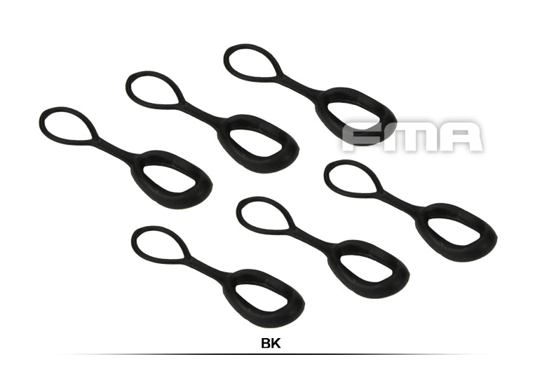 FMA Enlarged Zipper Slider Puller, 6 pcs - Black