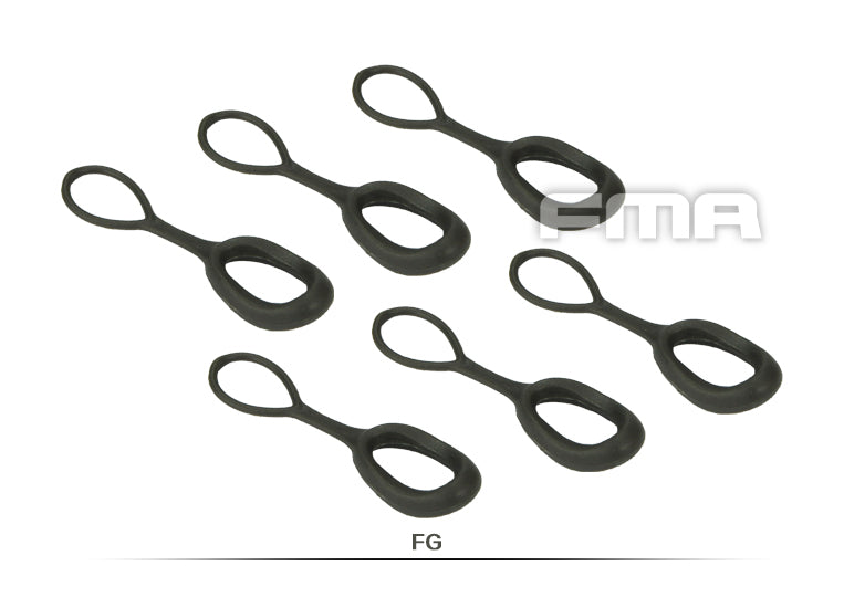 FMA Enlarged Zipper Slider Puller, 6 pcs - Green
