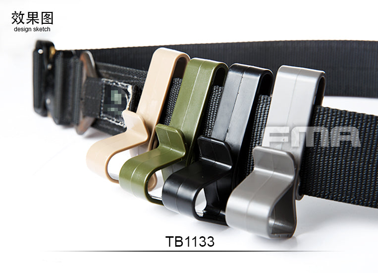 FMA ABS Universal Hook Hanger 3-Piece for MOLLE and Belt Black