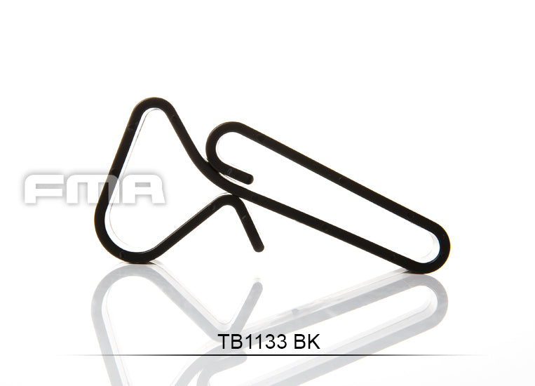 FMA ABS Universal Hook Hanger 3-Piece for MOLLE and Belt Black