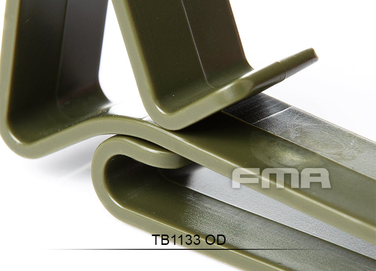 FMA ABS Universal Hook Hanger MOLLE Belt 3pc Green
