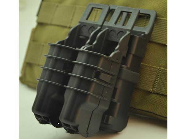 FMA MOLLE FastMag Pouches Set for M4 5.56 and 2 Pistol Mags Black