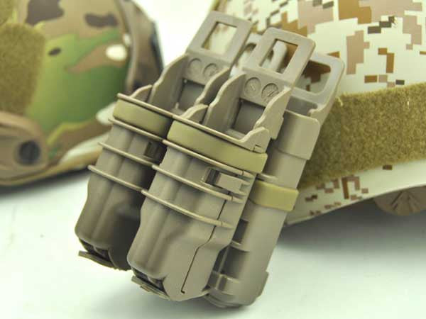 FMA MOLLE FastMag Pouches Set Tan For M4 5.56 And 2 Pistols