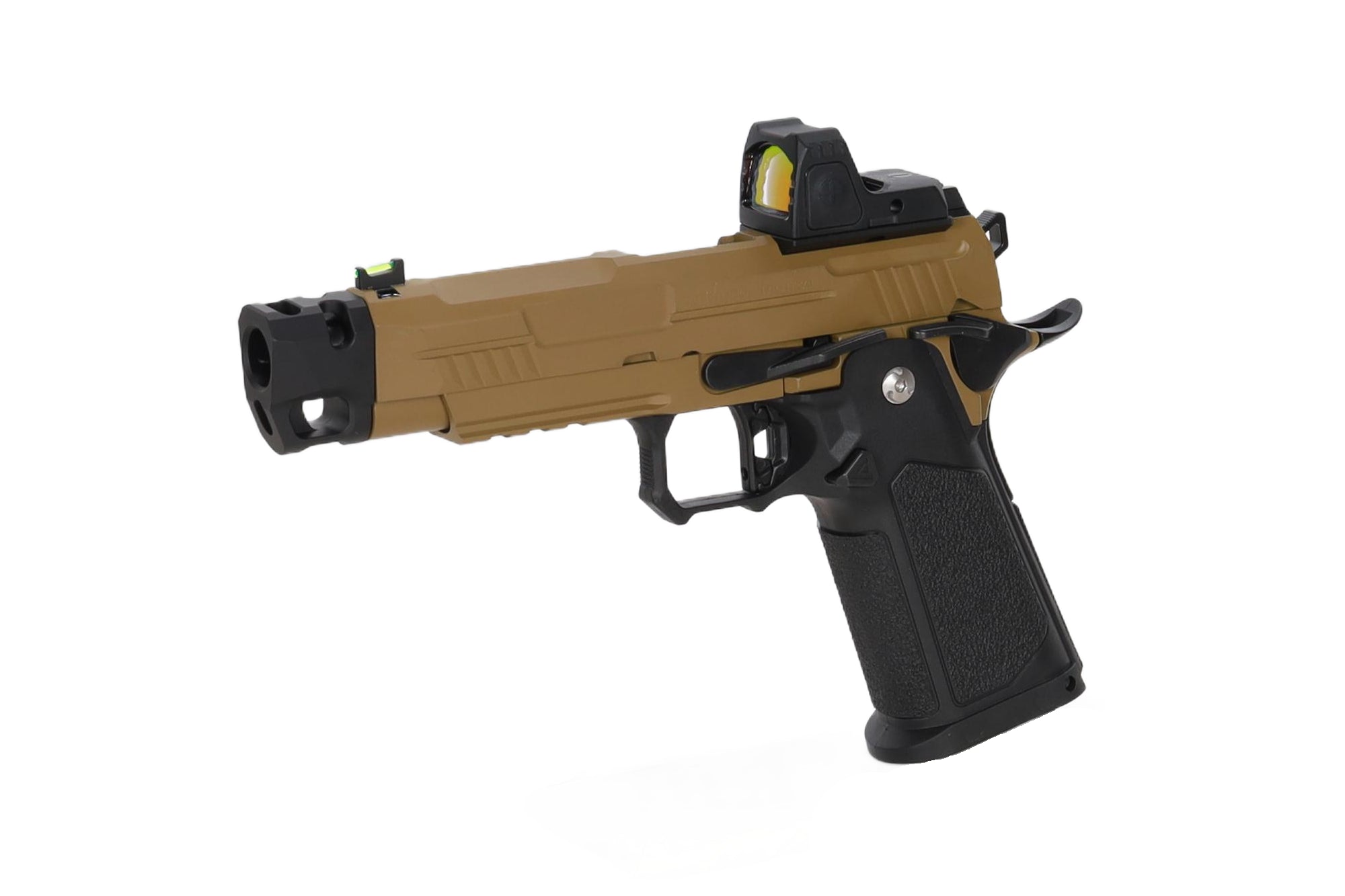 Vanguard 4.3" Hi-Capa GBB + red dot + Half-Tan compensator