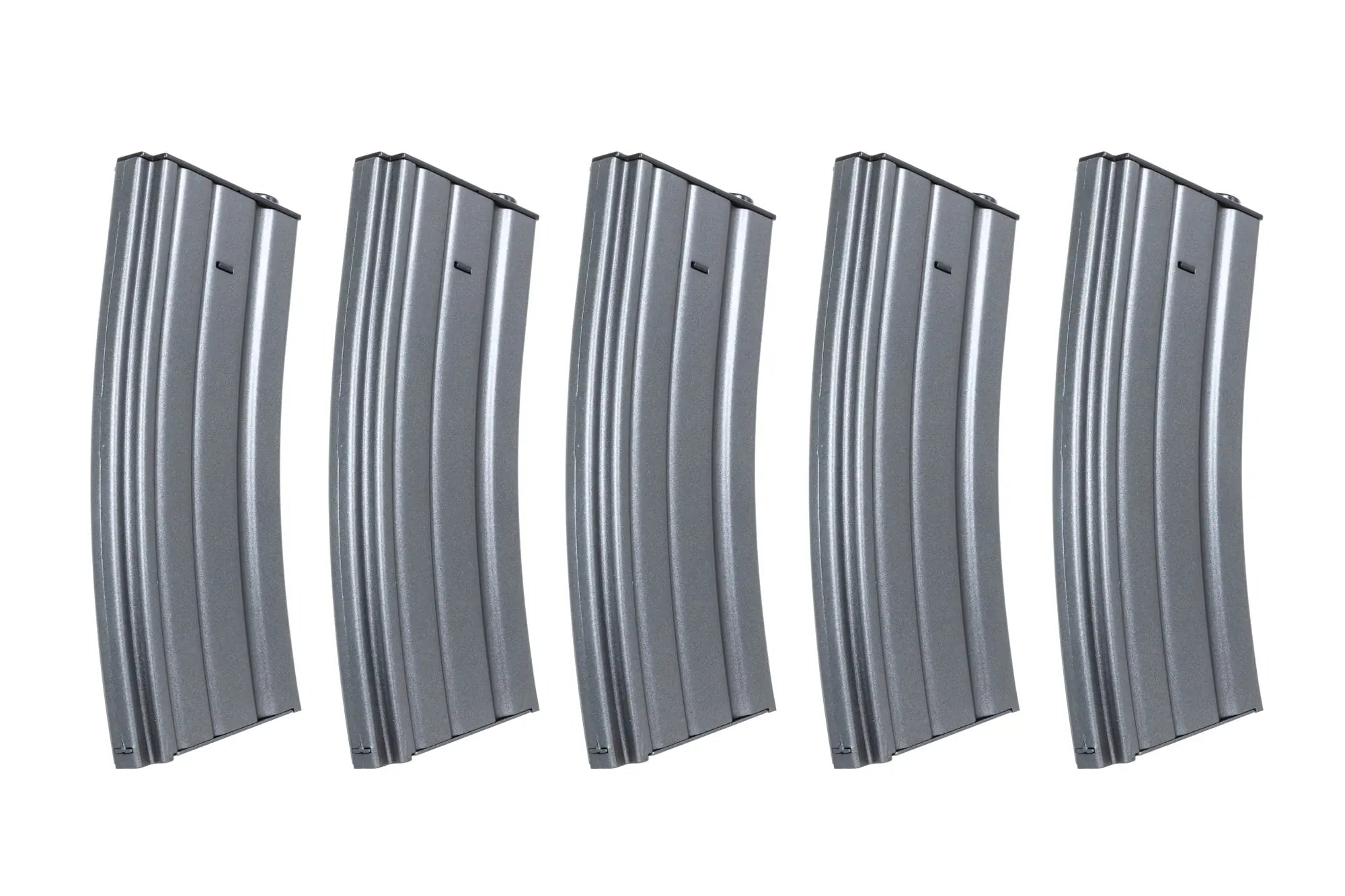Set of 5 metal mid-cap magazines 120 rounds Grey