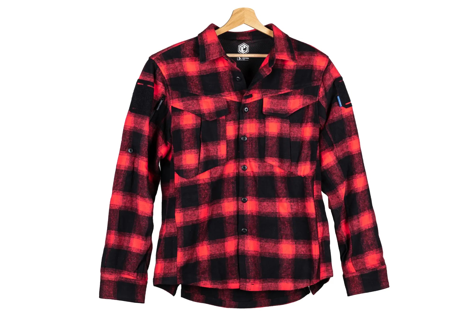 Emerson Gear Blue Label Longicorn Flannel Shirt Black and Red