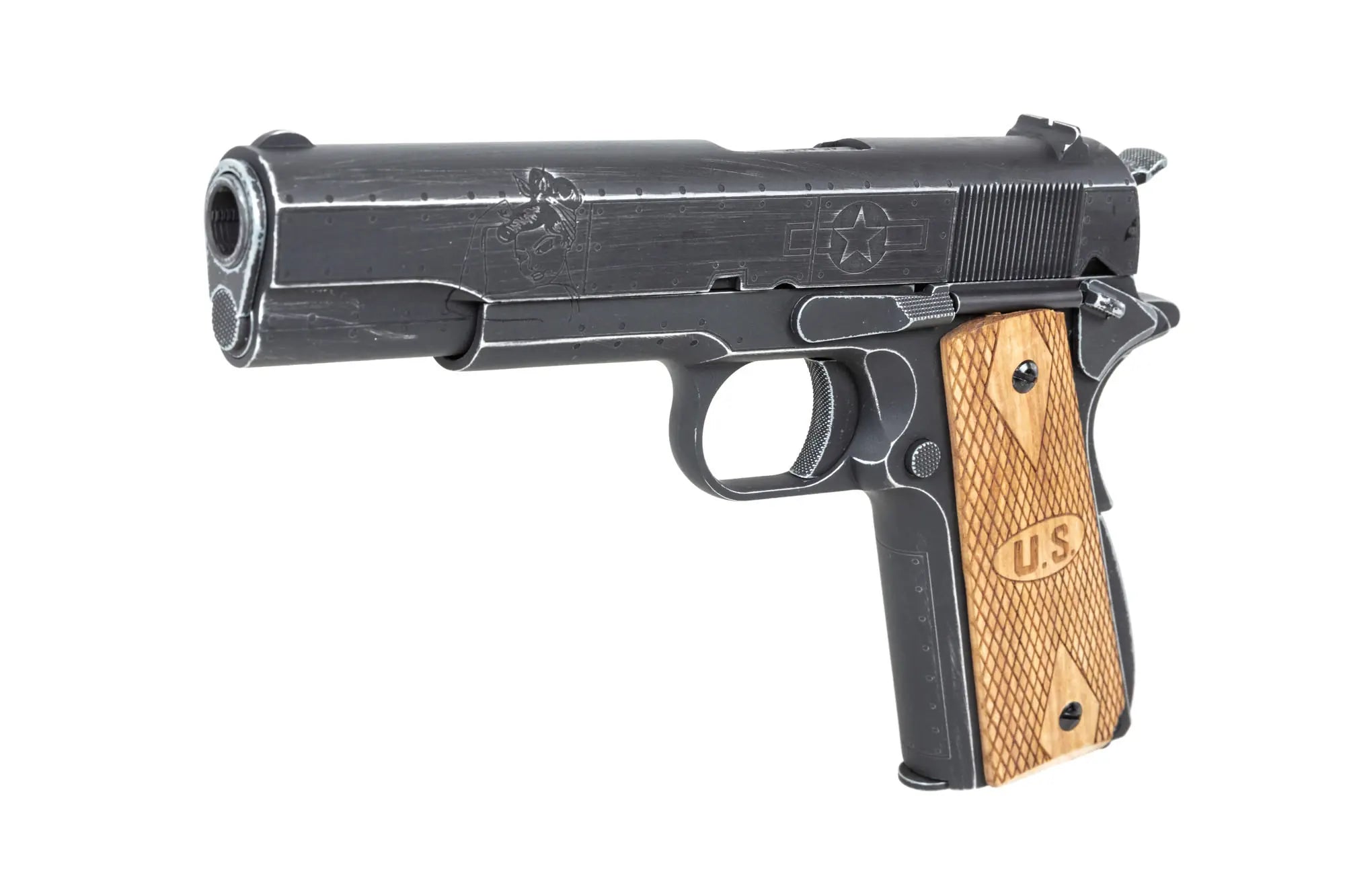 airsoft Cybergun Auto Ordnance 1911 Victory Girl Green Gas Pistol-1