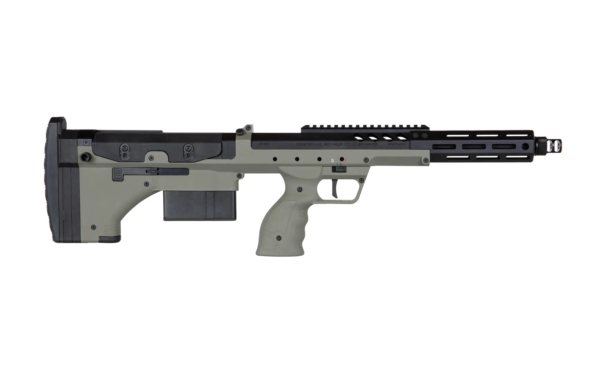 Desert Tech SRS-A2/pim/M2 Covert 16" Sniper Rifle Replica (Left Handed) Olive-1