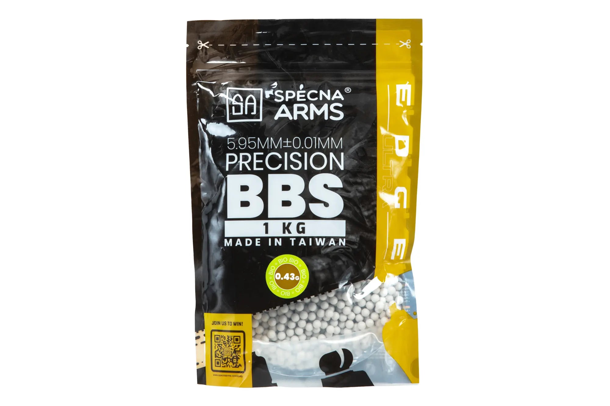 0,43g Airsoft BBs EDGE ULTRA BIO 1 kg | white