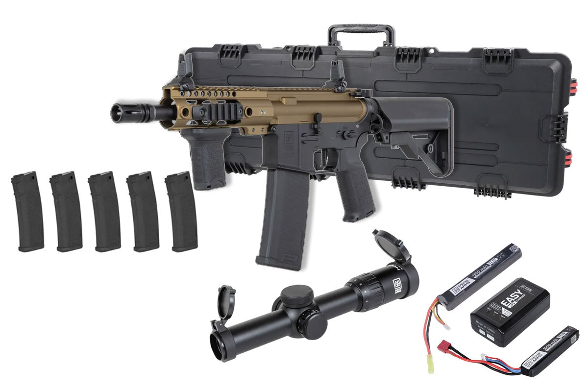 Specna Arms SA-P21 Prime Premium Airsoft Bundle - Rifle, Optic, Batteries, Magazines and Case
