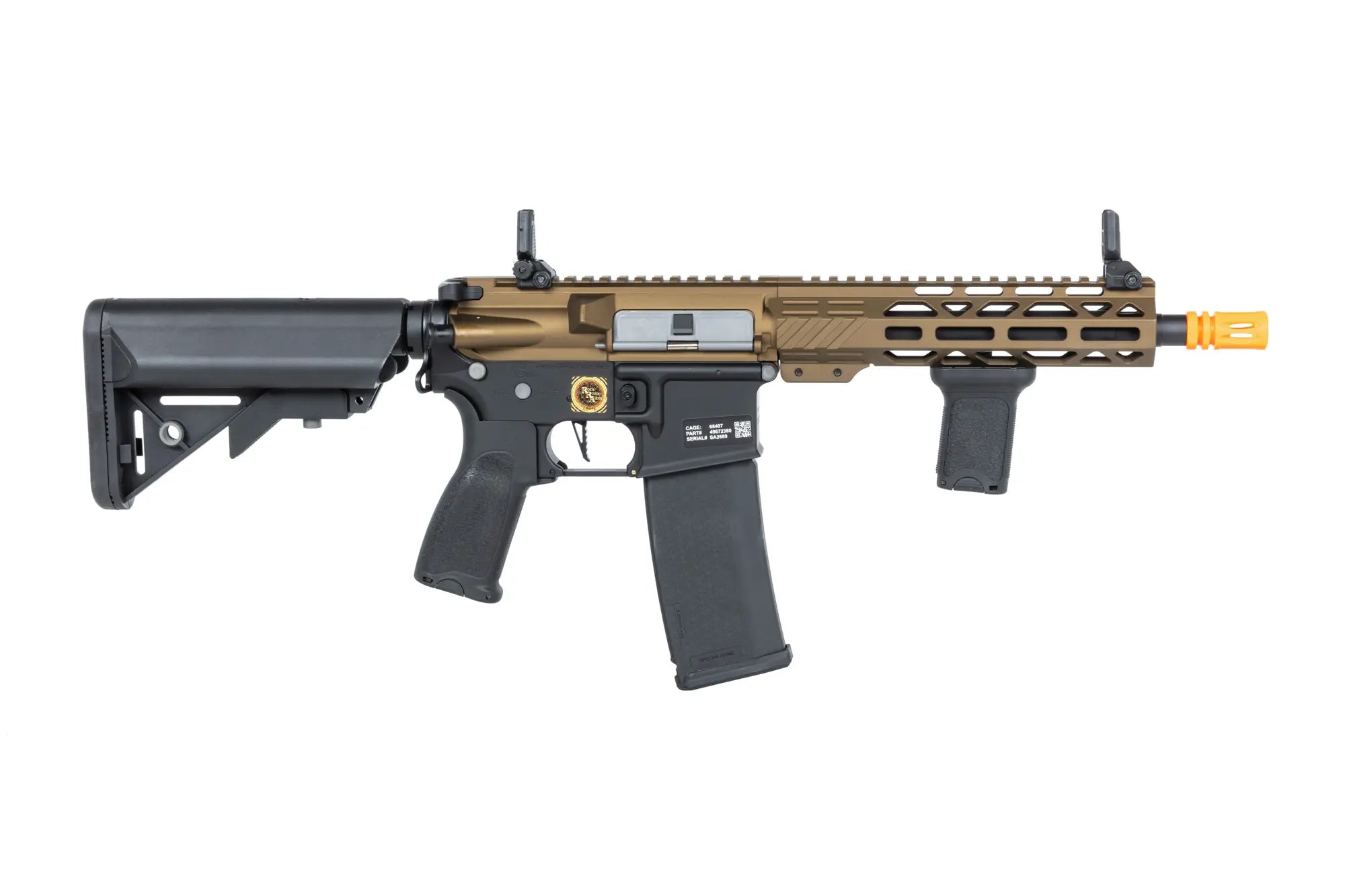 RRA SA-E25 HAL ETU Chaos Bronze Airsoft Replica with orange flash hider