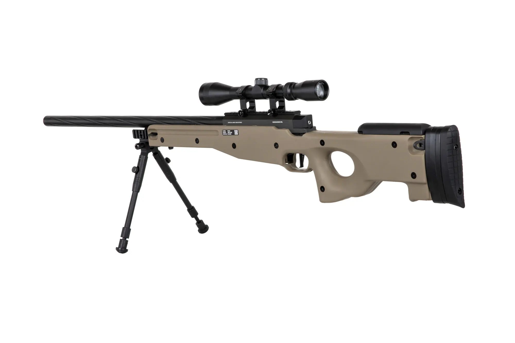 560 FPS sniper rifle SA-S11 scope + bipod Tan
