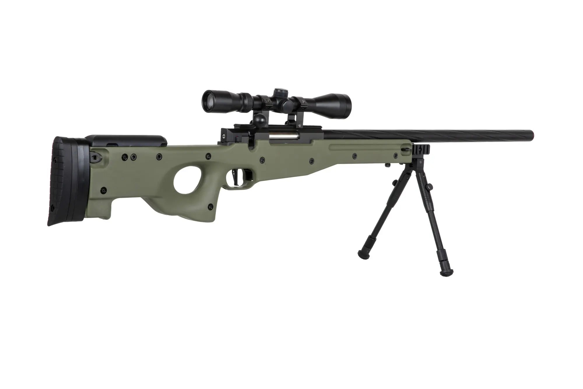 560 FPS Airsoft sniper rifle SA-S11 scope + bipod Olive