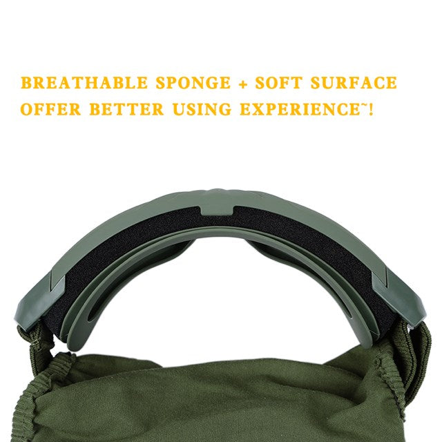 WST Desert Storm Goggles, 3 Lenses set - Green Home > All products > Airsoft equipment and guns cases > Goggles and masks on airsoft > Goggles on Airsoft Wosport