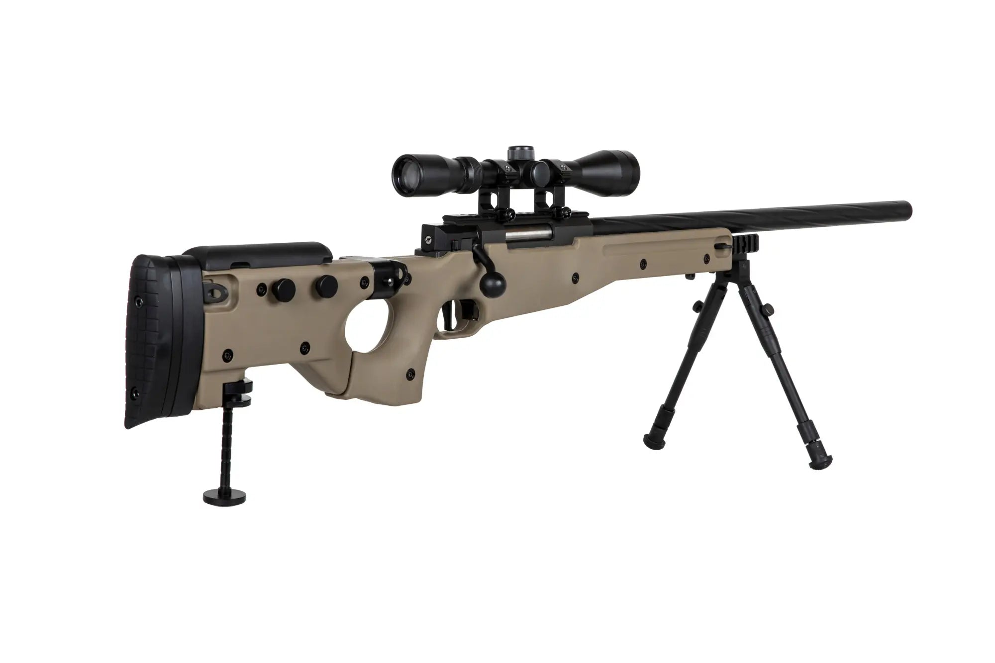 580 FPS sniper rifle SA-S14 scope + bipod Tan