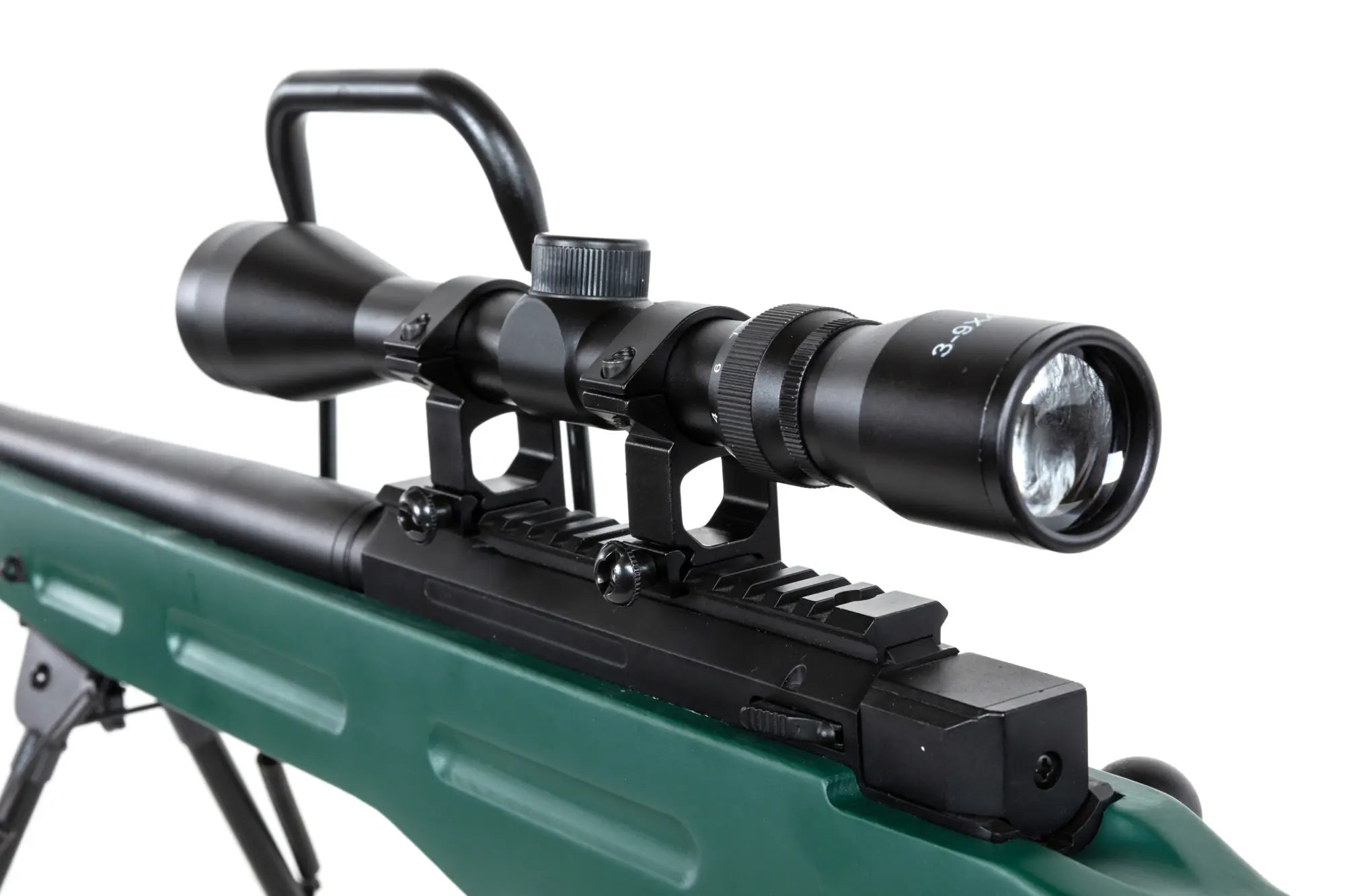 Snow Wolf SW-98 airsoft sniper rifle with bipod, scope and silencer