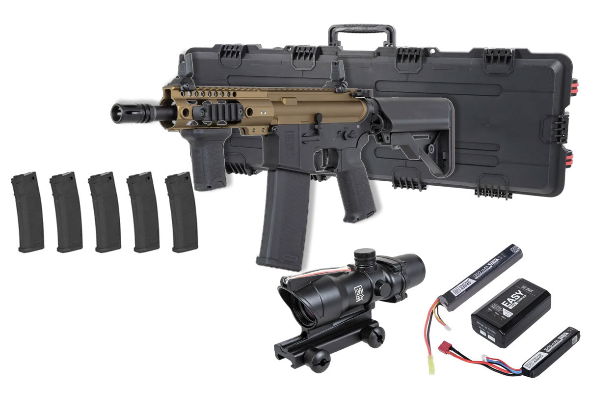 Specna Arms SA-P21 Prime Premium Airsoft Bundle - Rifle, Optic, Batteries, Magazines and Case