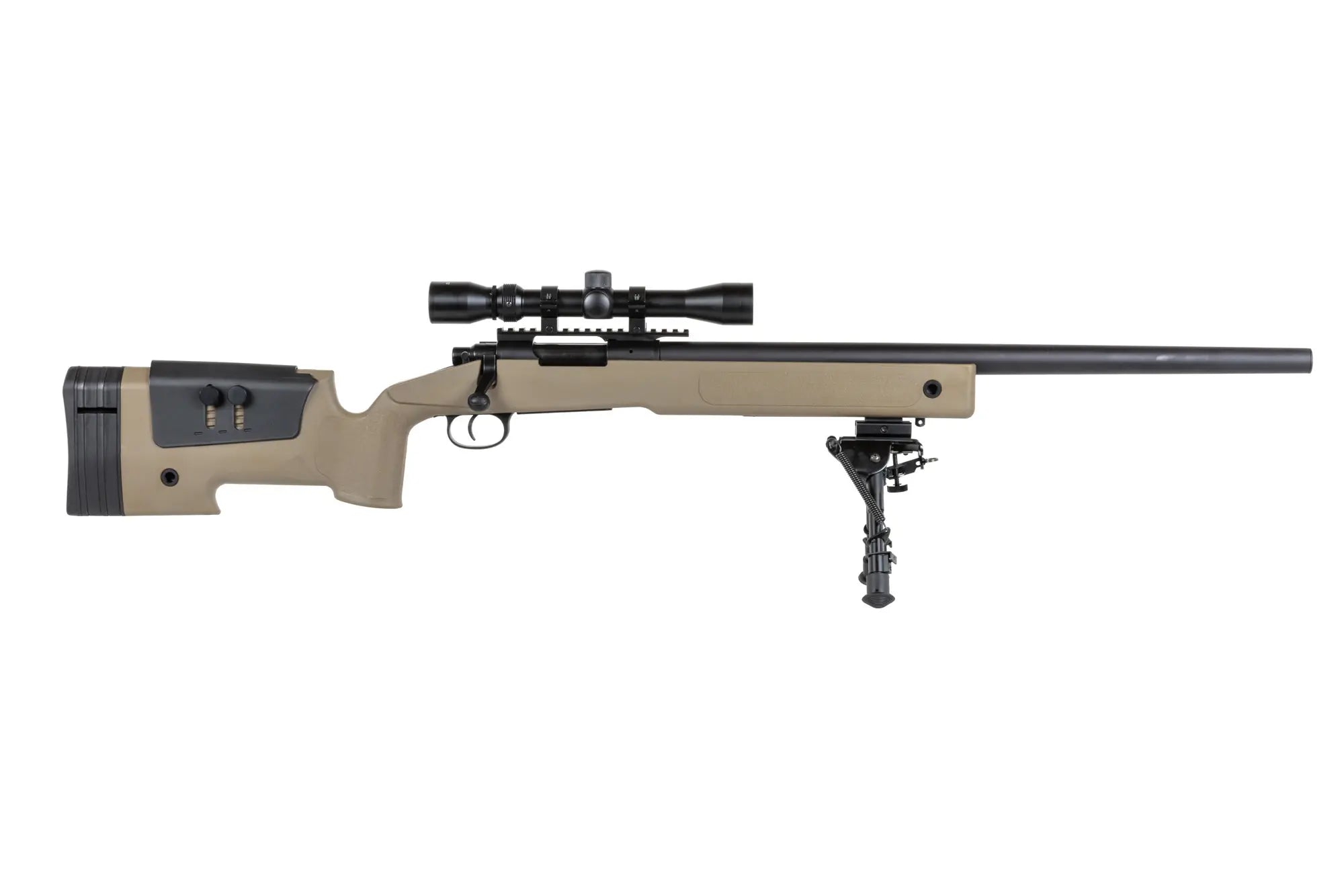 SA-S02 CORE High Velocity Upgraded sniper gun with scope and bipod | Tan