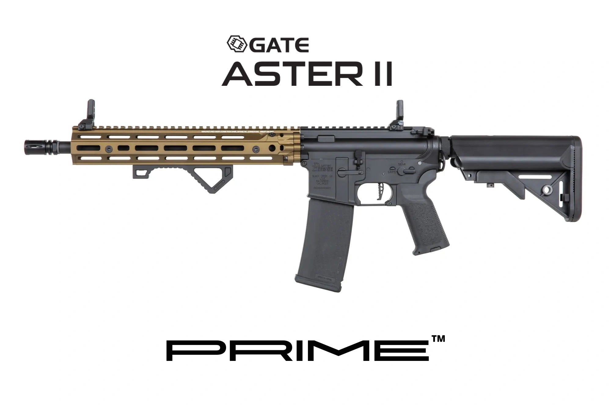 M4 airsoft Daniel Defense SA-P28 Prime RIS III 12.5'' Aster II ETU | Bronze