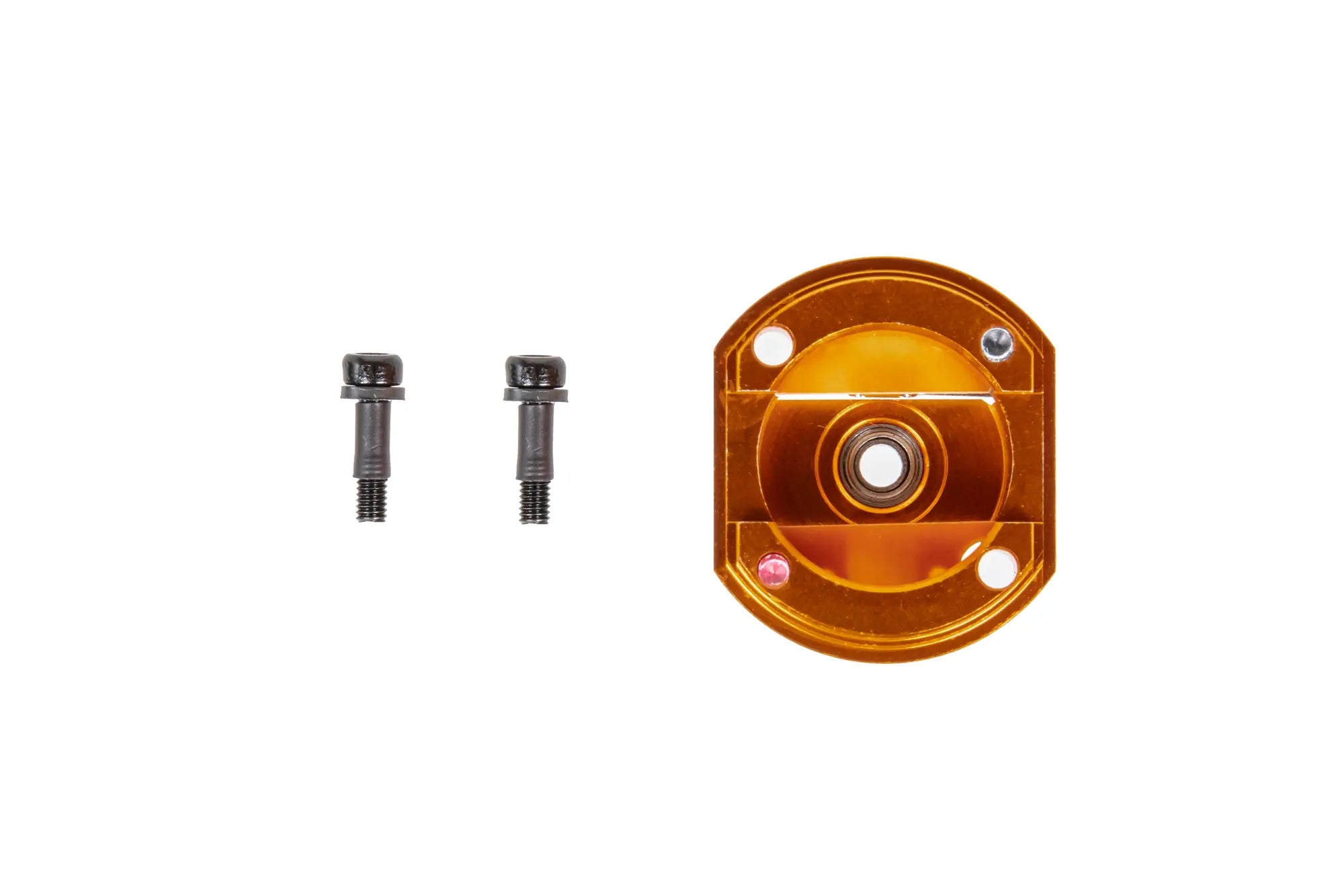 Aluminum lower motor cover Dark Matter Orange