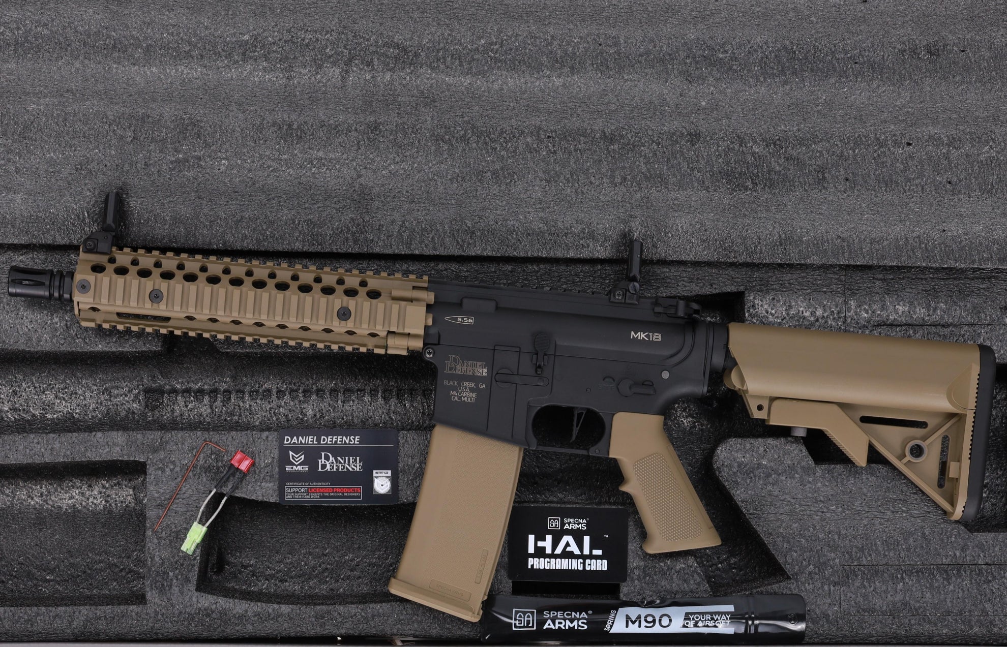 Specna Arms Daniel Defense MK18 SA-F19 FLEX Gen.2 AEG Assault Rifle 10.5" – Half-Tan-7