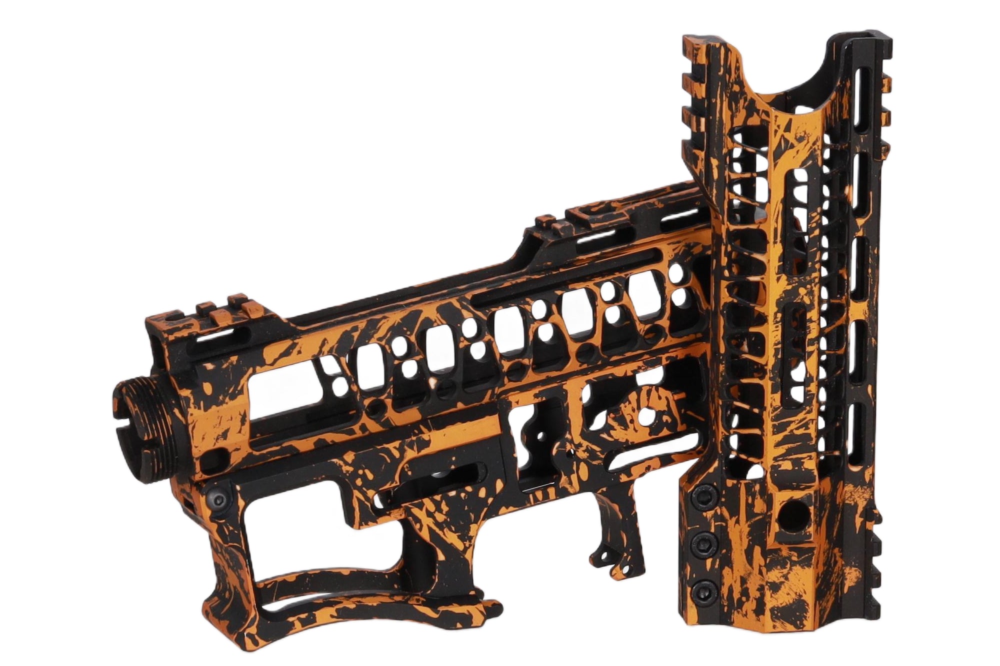 Specna Arms x Mancraft CNC Speedsoft Splash Anodised kit for M4/M16 replicas Black-Orange-2