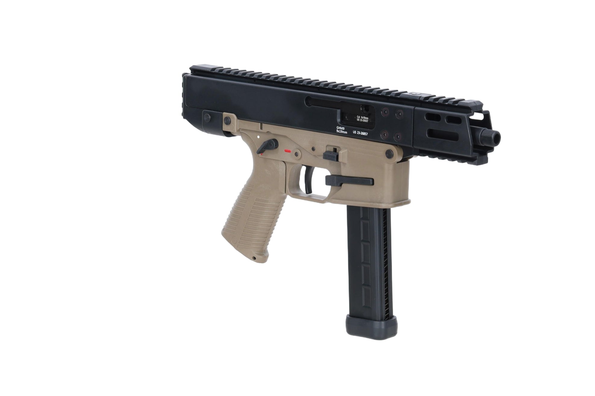 B&T GHM9 Gen.2 airsoft smg - black and tan